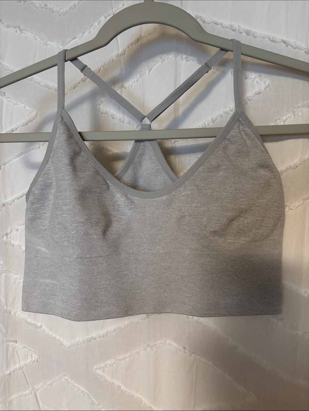 Felina Light Gray Seamless Sports Bralette